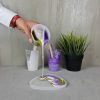 Three-chamber split silicone cup for marbling effect