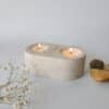Oval shaped candle base silicone mold