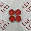 شموع دائرية للزينة لون احمر (عدد ٤)